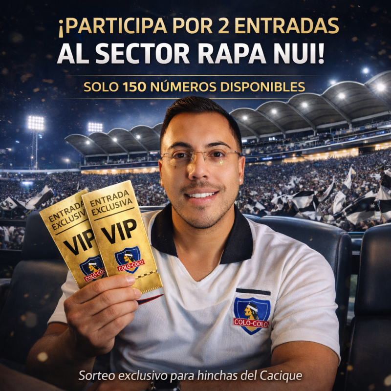 Rifamos 2 entradas al exclusivo sector del Estadio Monumental "Rapa Nui"